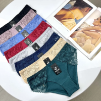 Бавовняні трусики сліпи з мереживом ANTIFU